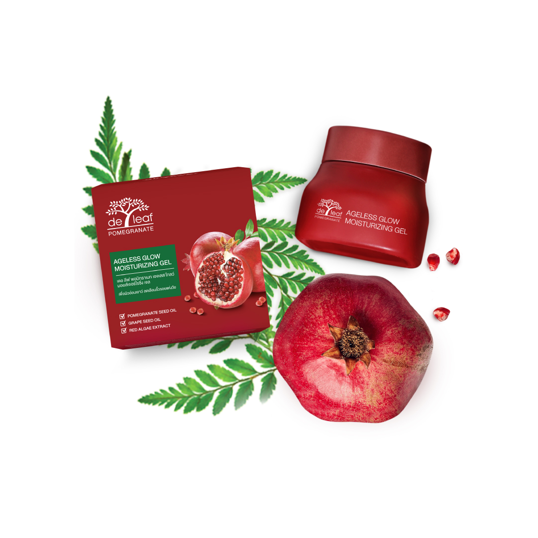 de leaf pomegranate ageless glow moisturizing gel
